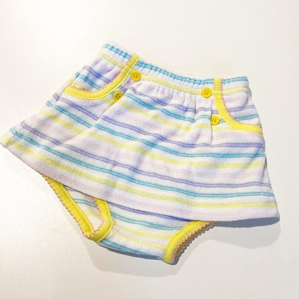 Girls Terry cloth skirt sz 6-9 m stripe baby girl summer skirt